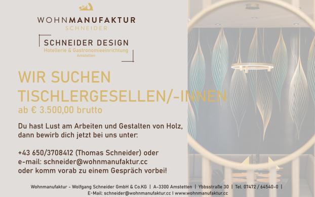 Schneider - Tischlergeselle gesucht