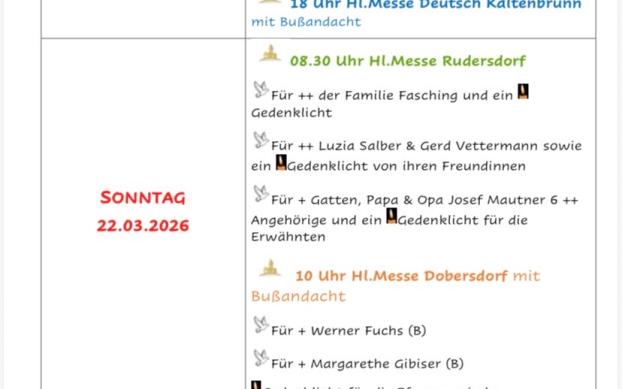 Gottesdienst Ordnung 