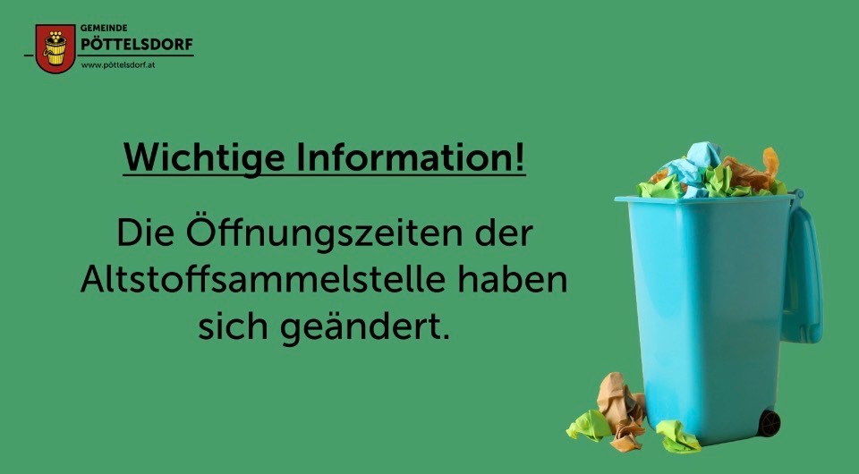 Information zur Altstoffsammelstelle!