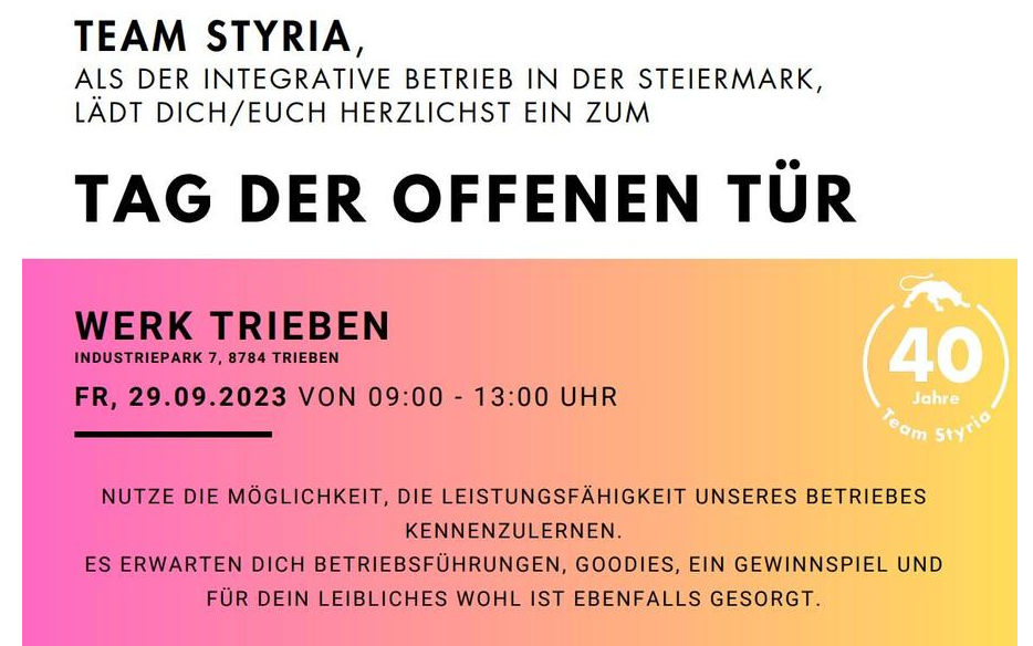 Tag der offenen Tür - Team Styria