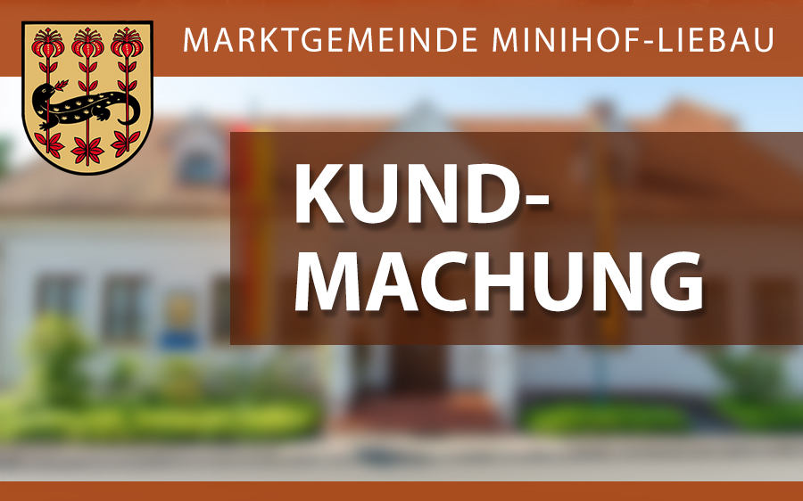 FA - Öffentliche Bekanntmachung über die Auflage der Ergebnisse der Bodenschätzung zur allgemeinen Einsichtnahme - KG Windisch-Minihof