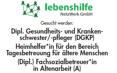 Tagesbetreuung für ältere Menschen - Ein neues Angebot der LNW Lebenshilfe NetzWerk GmbH in Fehring