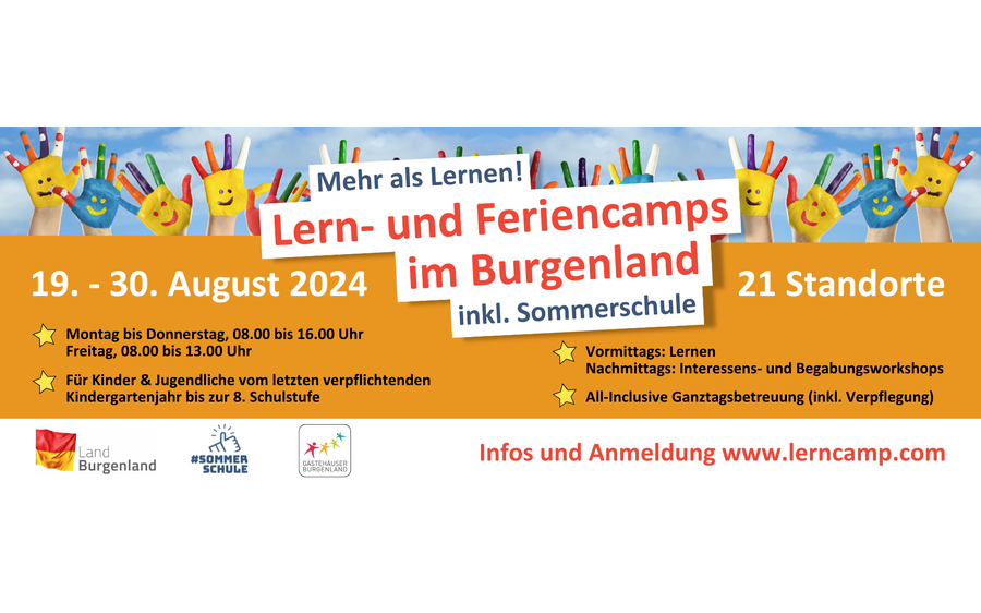 Lern- und Feriencamps im Burgenland 2024