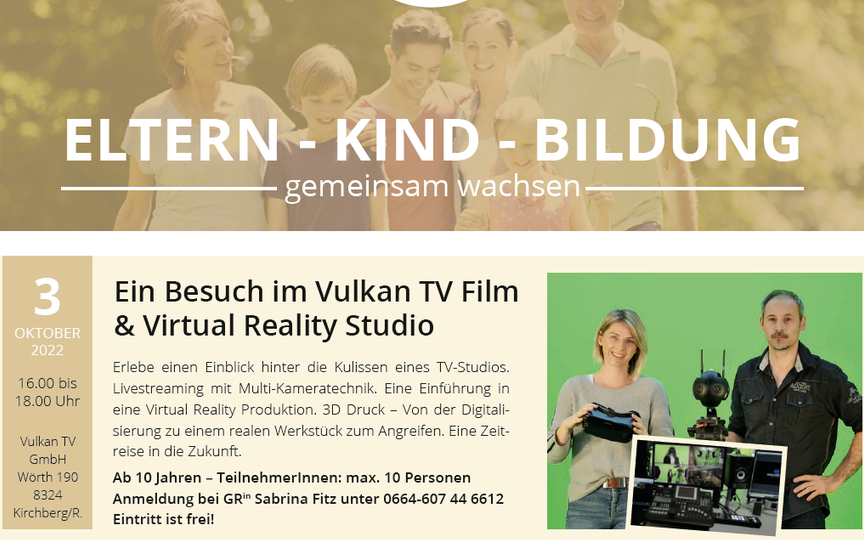 03.10.2022 Ein Besuch im Vulkan TV Film & Virtual Reality Studio, Vulkan TV GmbH Wörth 190, 8324 Kirchberg/Raab