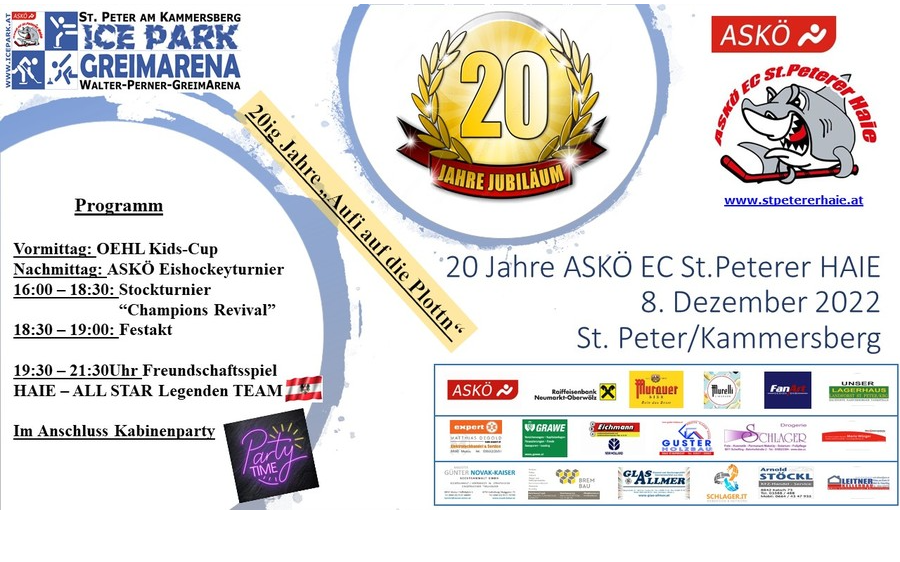 08.12.2022 20 Jahre ASKÖ EC St. Peterer Haie, Walter-Perner-Greimarena