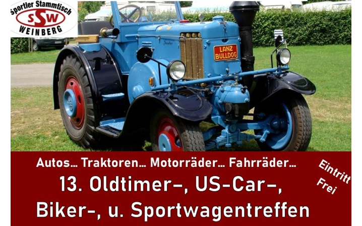 29.05.2023 13. Oldtimer-, US-Car, Biker u. Sportwagentreffen, Sportgelände Weinberg an der Raab