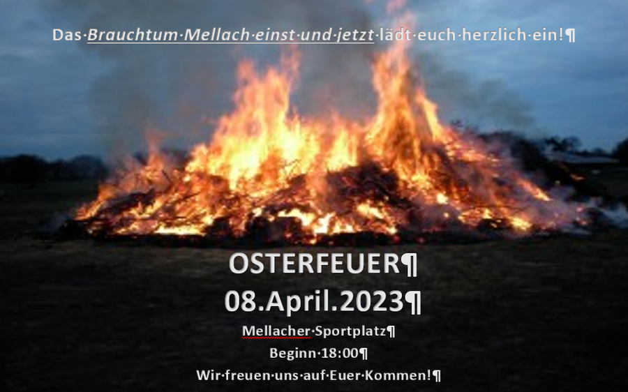 08.04.2023 Osterfeuer - Brauchtum Mellach, Sportplatz Mellach