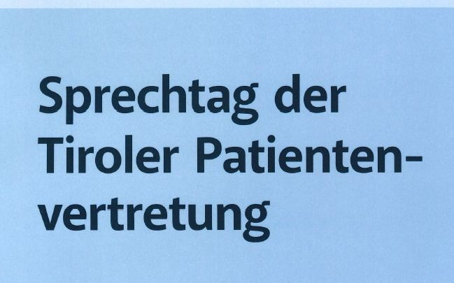 Sprechtage der Tiroler Patientenvertretung