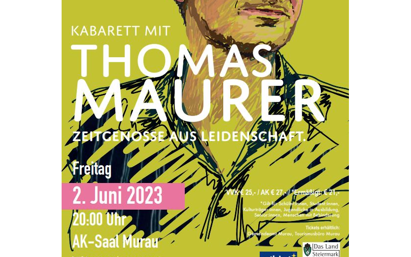 02.06.2023 Kabarett mit Thomas MAURER, AK Saal Murau
