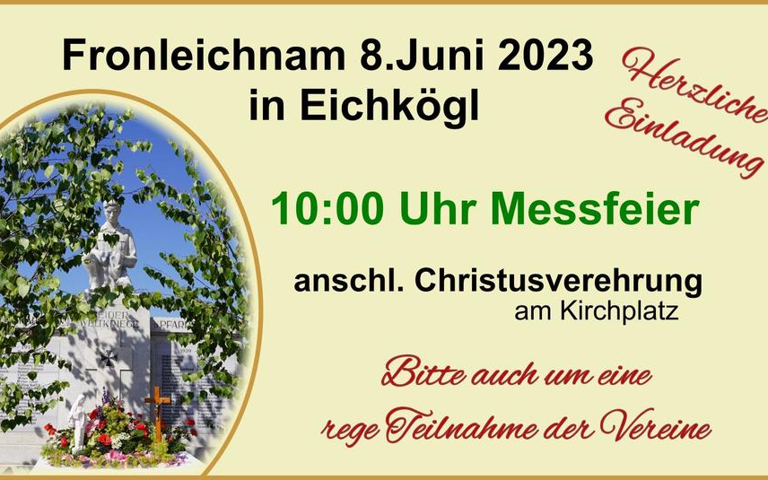 08.06.2023 Fronleichnam in Eichkögl, Wallfahrtskirche