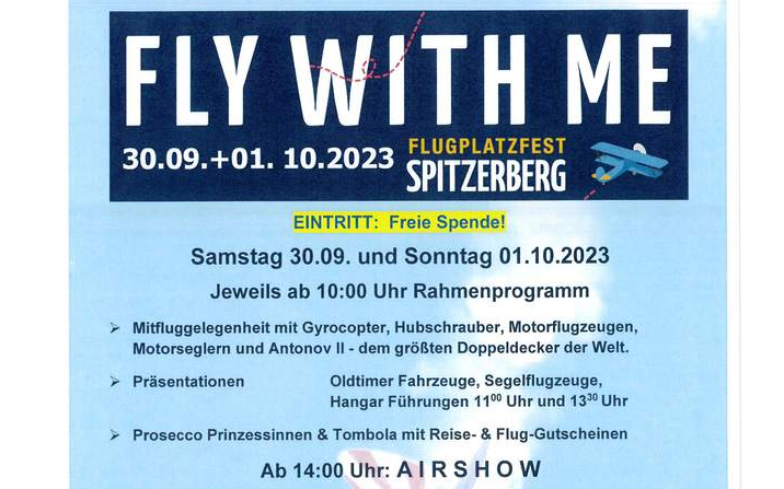 FLY WITH ME Flugplatzfest Spitzerberg