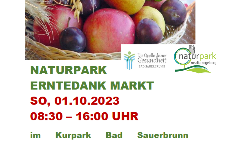01.10.2023 Naturpark Erntedank Markt im Kurpark Bad Sauerbrunn, Kurpark Bad Sauerbrunn