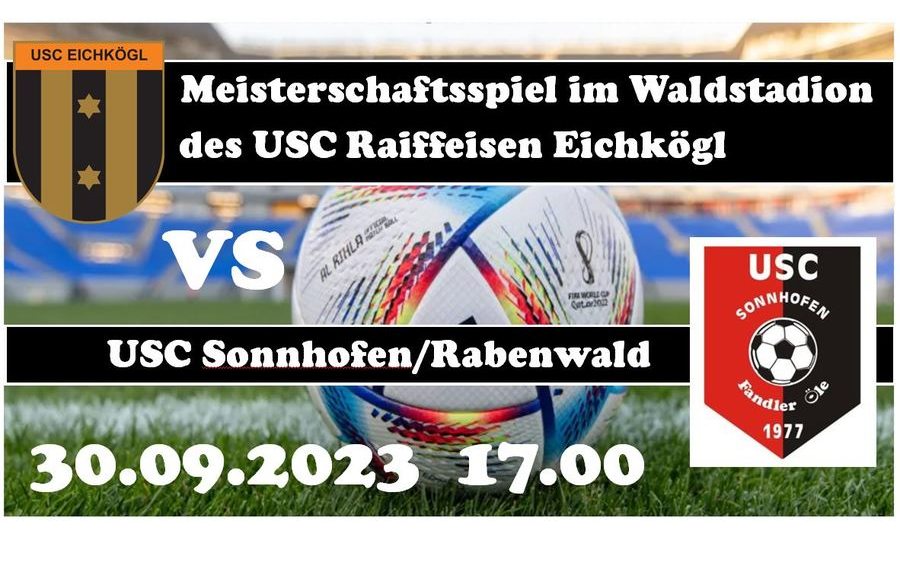 30.09.2023 Meisterschaftsspiel des USC Raiffeisen Eichkögl VS USC Sonnhofen/Rabenwald, Waldstadion USC Eichkögl