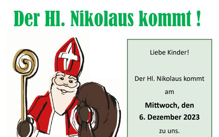Der Hl. Nikolaus kommt!
