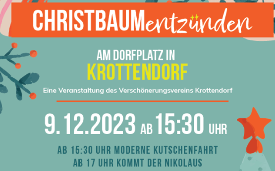 Christbaumentzünden in Krottendorf
