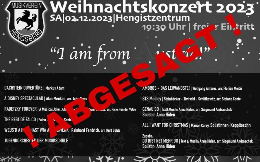 02.12.2023 Adventkonzert Musikverein Hengsberg- ABGESAGT!!, 