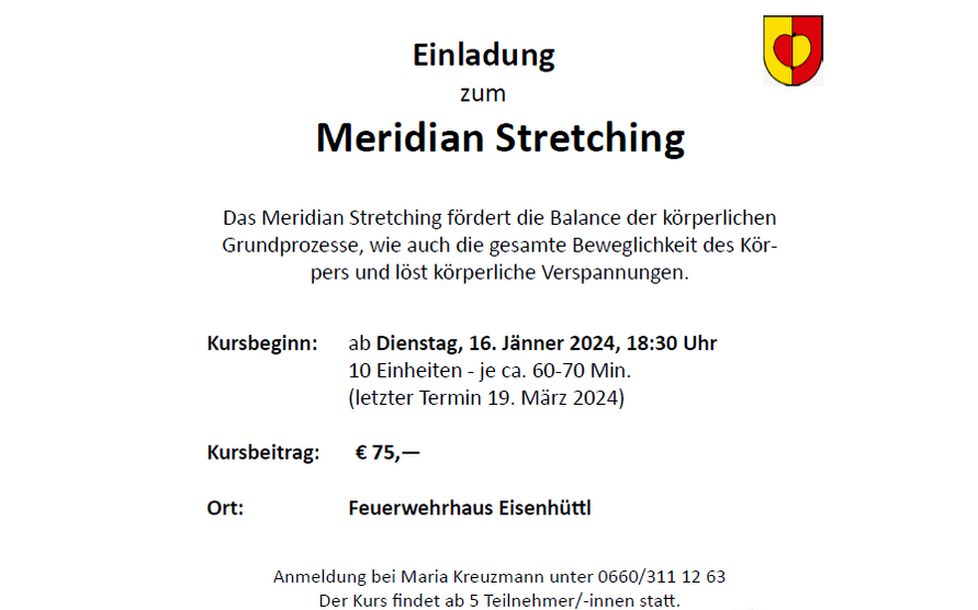 27.02.2024 Meridian Stretching, FF-Haus Eisenhüttl