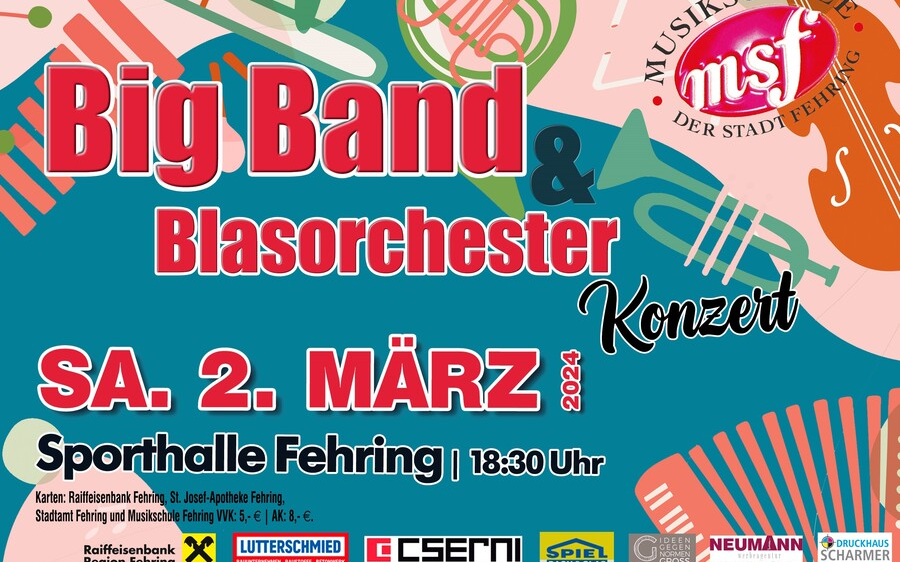 Big Band- und Blasorchesterkonzert der Musikschule Fehring