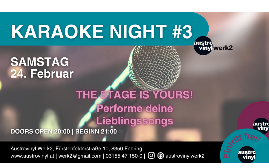 24.02.2024 Karaoke Night #3 , Austrovinyl Werk 2