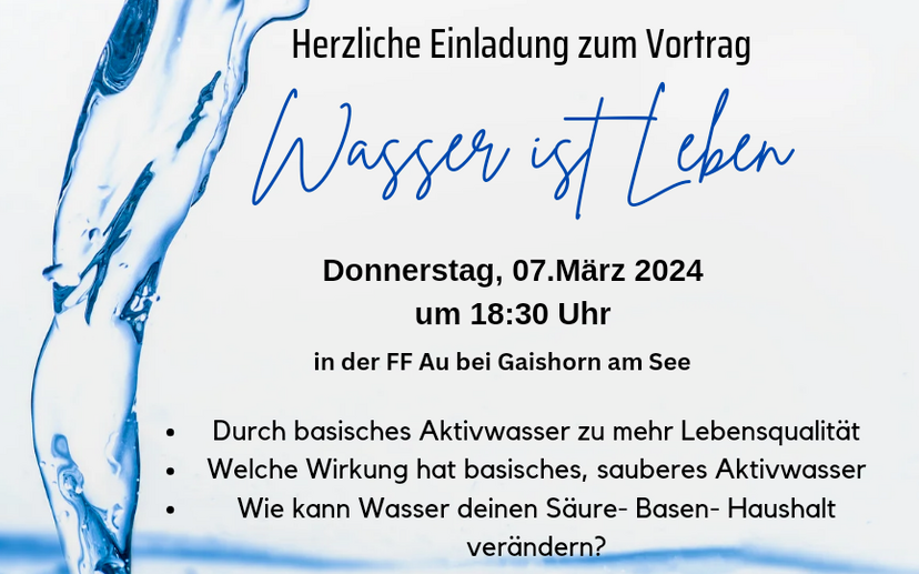 07.03.2024 Vortrag_Wasser ist Leben, Rüsthaus FF Au