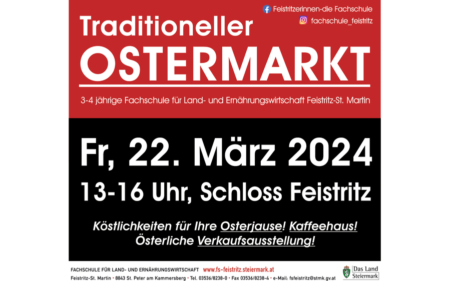 22.03.2024 Traditioneller OSTERMARKT, Schloss Feistritz