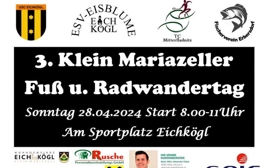 28.04.2024 3. Klein Mariazeller Fuß u. Radwandertag, Sportplatz Eichkögl