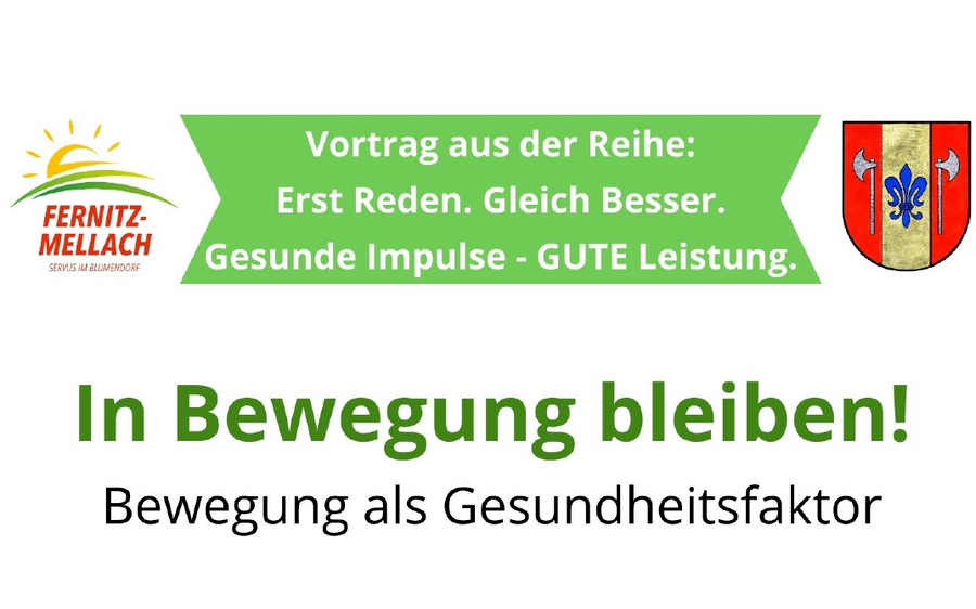 03.04.2024 Einladung zum Vortrag - In Bewegung bleiben!, Gemeindeamt Fernitz-Mellach