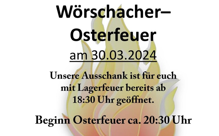 30.03.2024 Osterfeuer 2024 der Bobmannschaft Wörschach, Nähe Sport Scherz