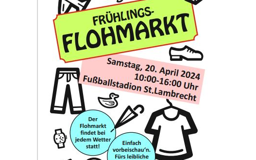 20.04.2024 Frühlingsflohmarkt, Sportzentrum St. Lambrecht