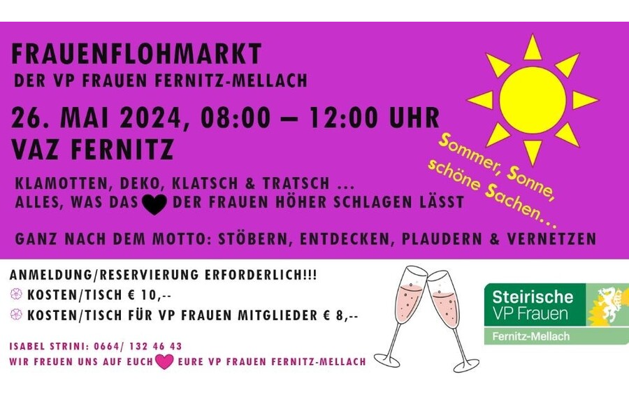 26.05.2024 Frauenflohmarkt der VP Frauen Fernitz-Mellach, VAZ Fernitz