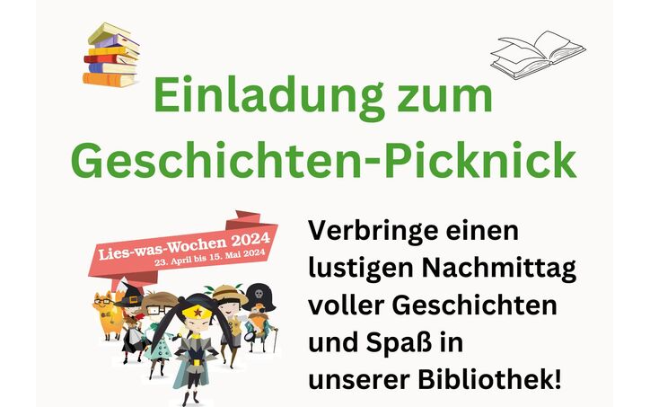 07.05.2024 Einladung zum Geschichten-Picknick, Bibliothek Fernitz-Mellach
