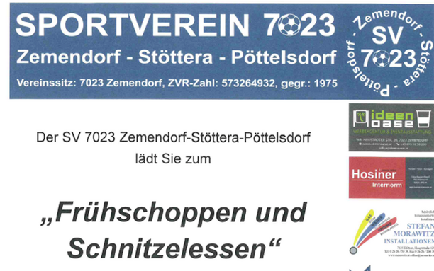 21.04.2024 Frühschoppen und Schnitzelessen des SV 7023 Zemendorf-Stöttera-Pöttelsdorf, Dorfzentrum Pöttelsdorf