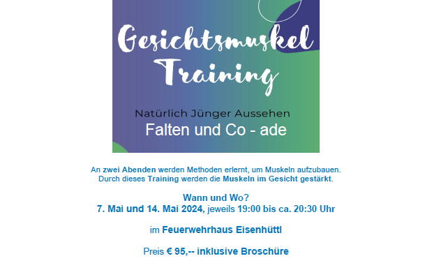 14.05.2024 Gesichtsmuskel-Training, FF-Haus Eisenhüttl