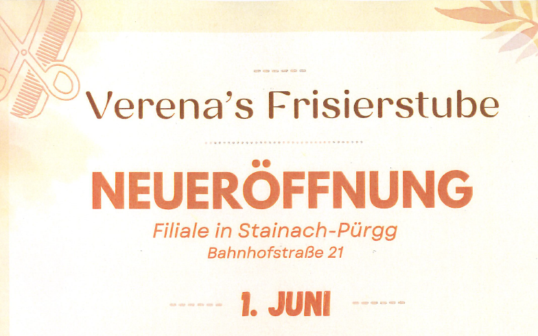 NEUERÖFFNUNG: Verena's Frisierstube