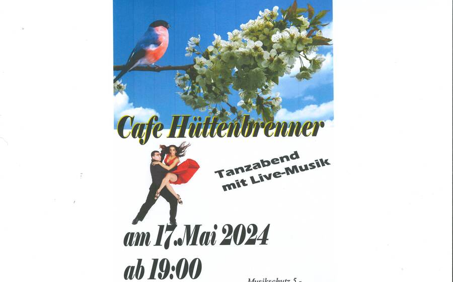 17.05.2024 Tanzabend mit Live-Musik, Cafe Hüttenbrenner