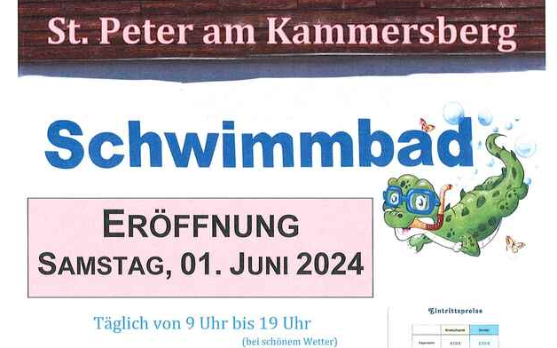 01.06.2024 Eröffnung SCHWIMMBAD, Schwimmbad St. Peter/Kbg.