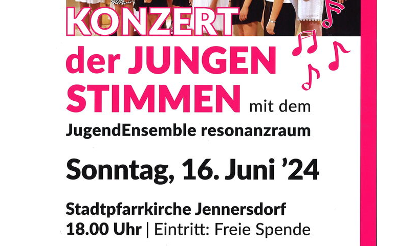 16.06.2024 JugendEnsemble resonanzraum - Konzert der jungen Stimmen, Stadtpfarrkirche Jennersdorf