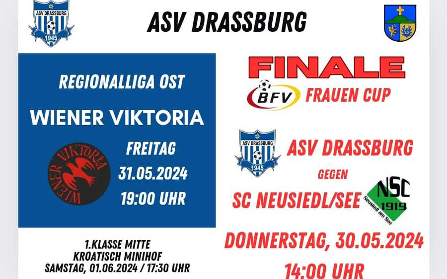 30.05.2024 BFV Frauen-Cup-Finale: ASV Draßburg gegen SC Neusiedl/See, Sportanlage ASV Draßburg