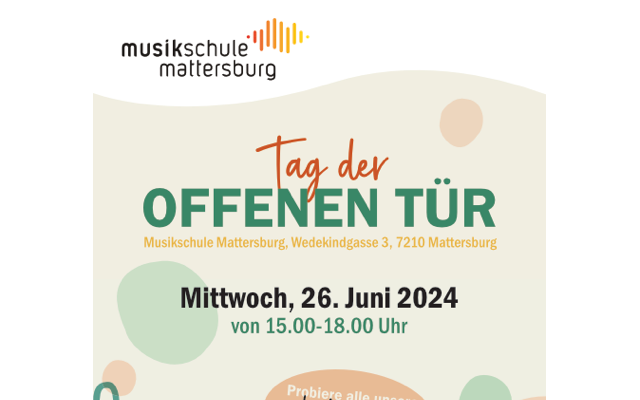 Tag der offenen Tür der Musikschule Mattersburg