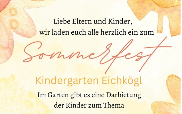 Sommerfest - Kindergarten Eichkögl