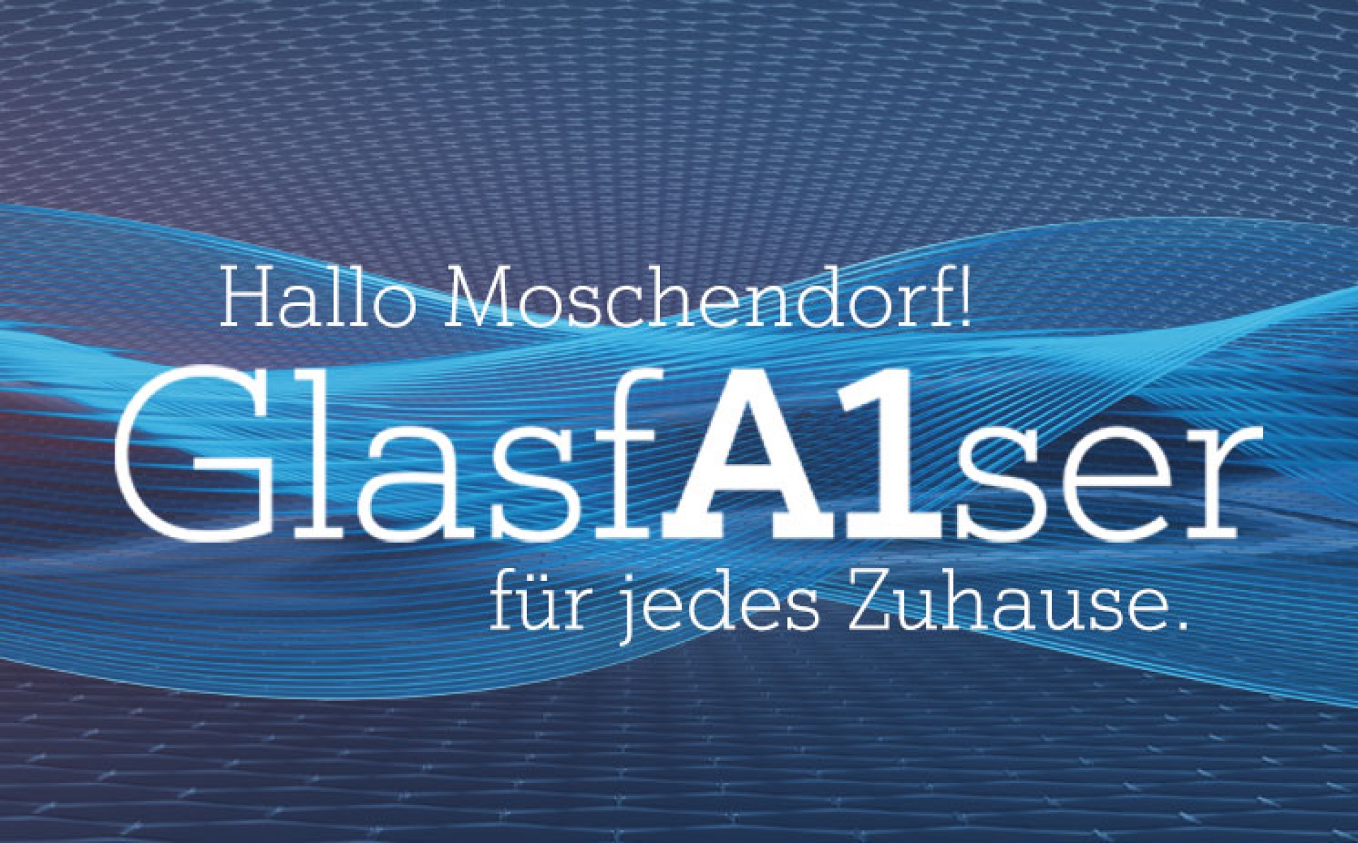 Der Glasfaserausbau ist in vollem Gange. Ab Frühjahr 2024 surft jedes Jahr im glasfaserschnellen Internet.