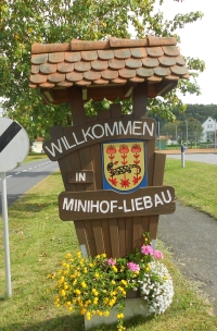 Ortstafel Minihof-Liebau