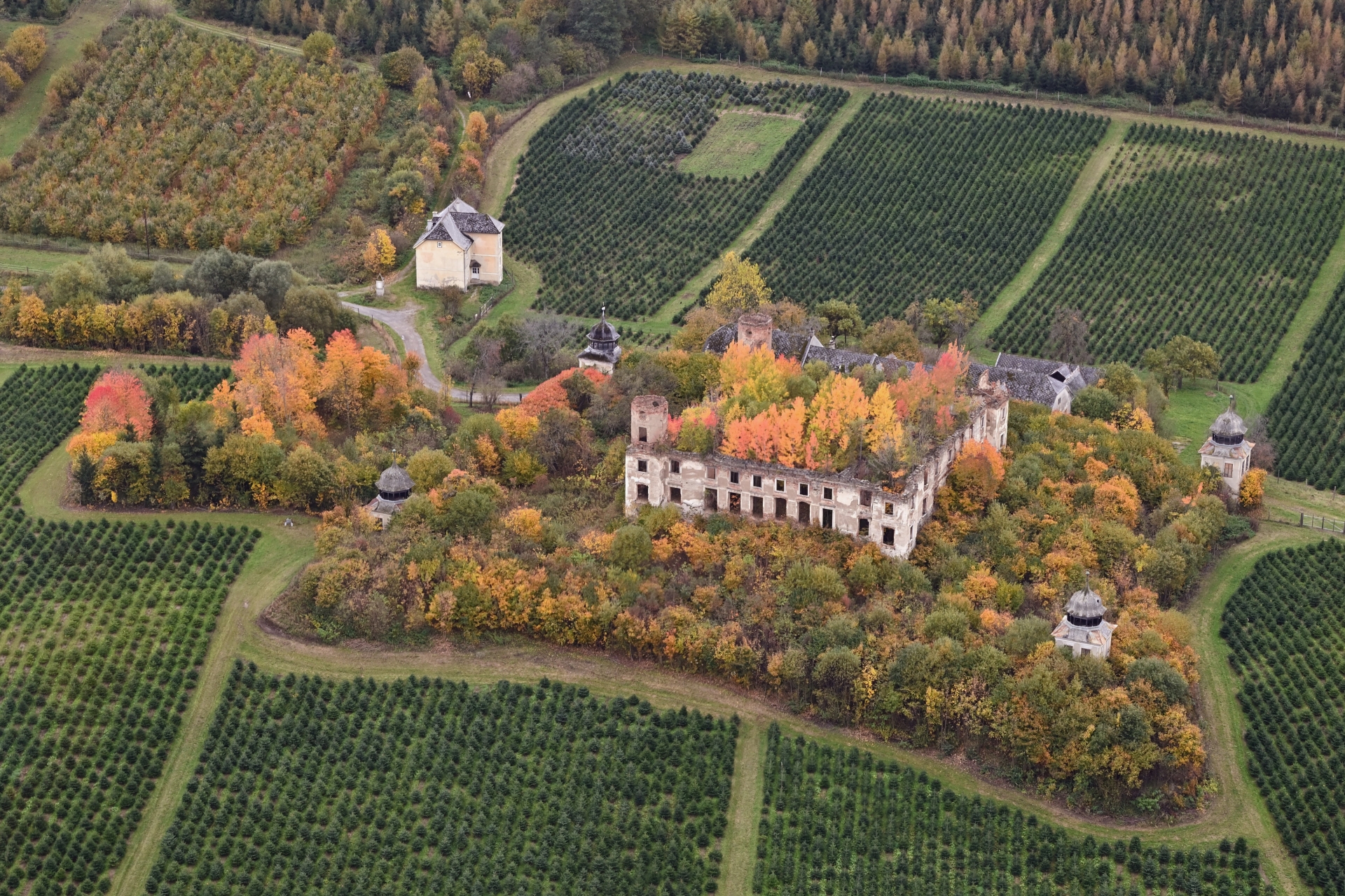 …Schloss Schrattenberg (abgebrannt 1915)